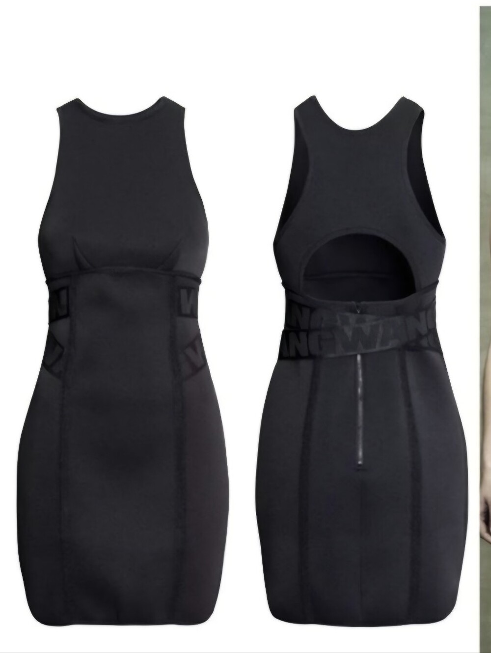 Alexander Wang X H&M Collection  Black Sleeveless Bodycon Dress with Cutout Back